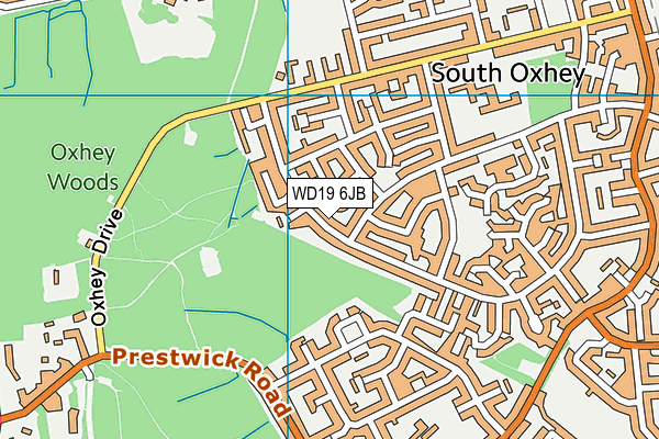 WD19 6JB map - OS VectorMap District (Ordnance Survey)