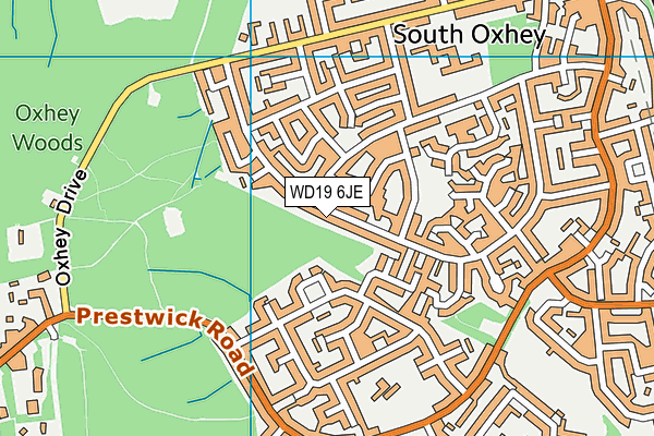 WD19 6JE map - OS VectorMap District (Ordnance Survey)