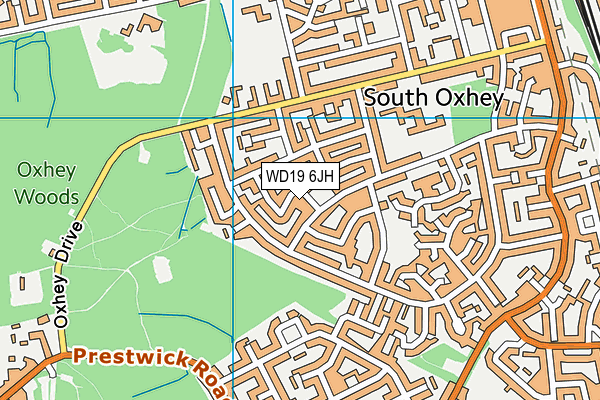WD19 6JH map - OS VectorMap District (Ordnance Survey)