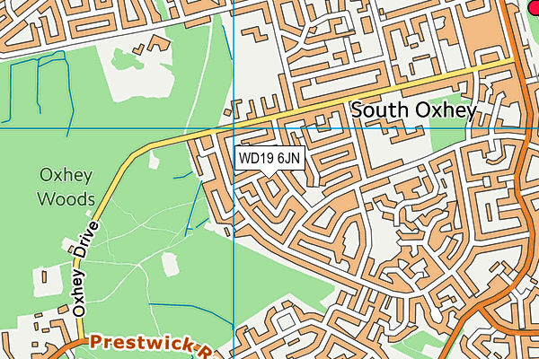 WD19 6JN map - OS VectorMap District (Ordnance Survey)