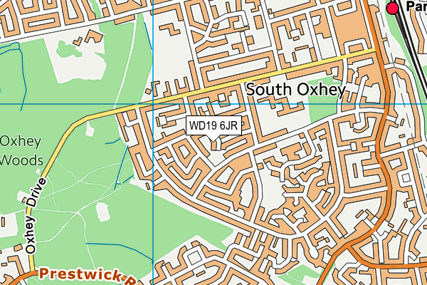 WD19 6JR map - OS VectorMap District (Ordnance Survey)
