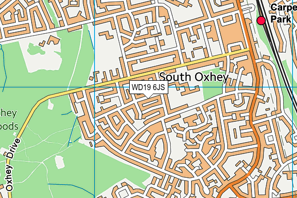 WD19 6JS map - OS VectorMap District (Ordnance Survey)