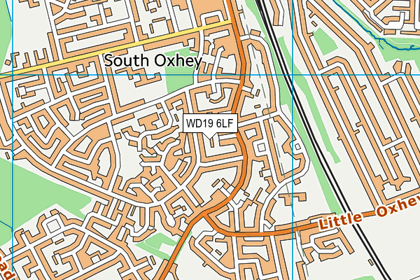 WD19 6LF map - OS VectorMap District (Ordnance Survey)