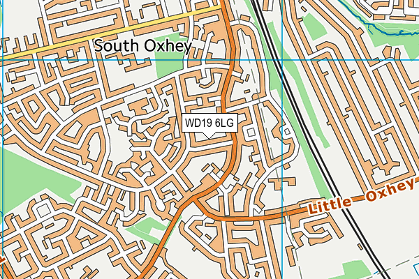 WD19 6LG map - OS VectorMap District (Ordnance Survey)