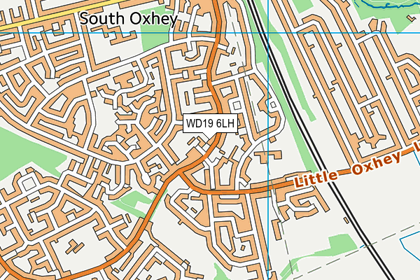 WD19 6LH map - OS VectorMap District (Ordnance Survey)