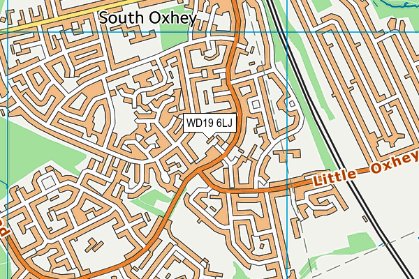 WD19 6LJ map - OS VectorMap District (Ordnance Survey)