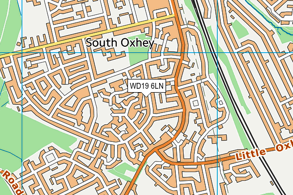 WD19 6LN map - OS VectorMap District (Ordnance Survey)