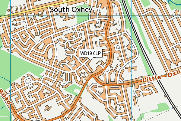 WD19 6LP map - OS VectorMap District (Ordnance Survey)