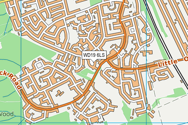 WD19 6LS map - OS VectorMap District (Ordnance Survey)