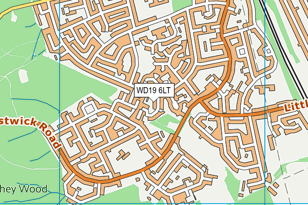 WD19 6LT map - OS VectorMap District (Ordnance Survey)