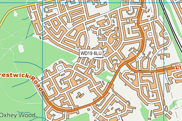 WD19 6LU map - OS VectorMap District (Ordnance Survey)