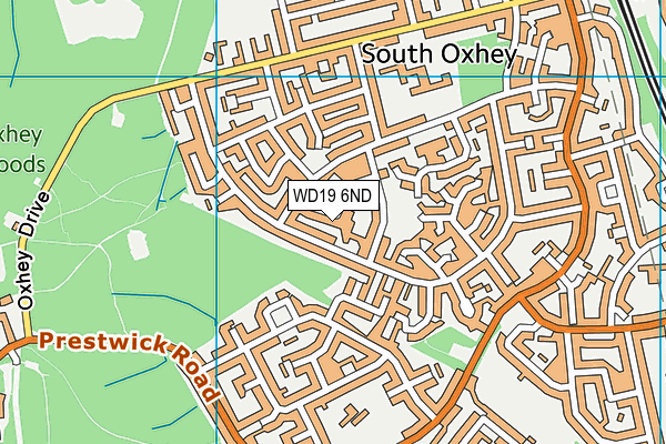WD19 6ND map - OS VectorMap District (Ordnance Survey)