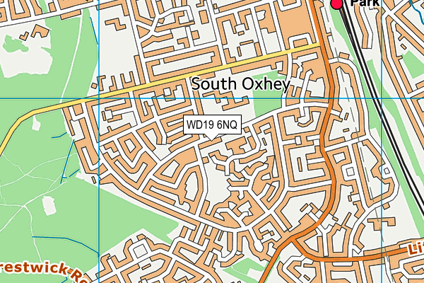 WD19 6NQ map - OS VectorMap District (Ordnance Survey)
