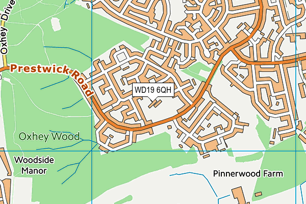 WD19 6QH map - OS VectorMap District (Ordnance Survey)