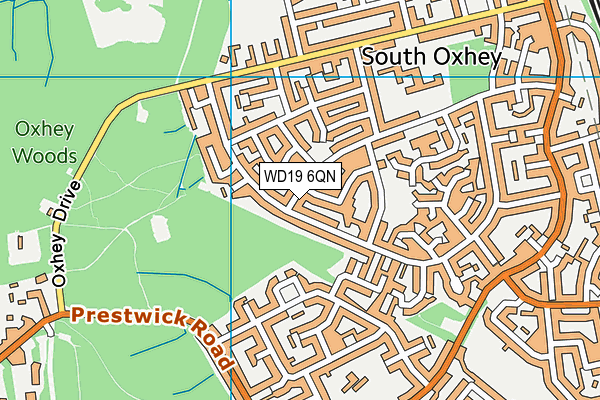 WD19 6QN map - OS VectorMap District (Ordnance Survey)