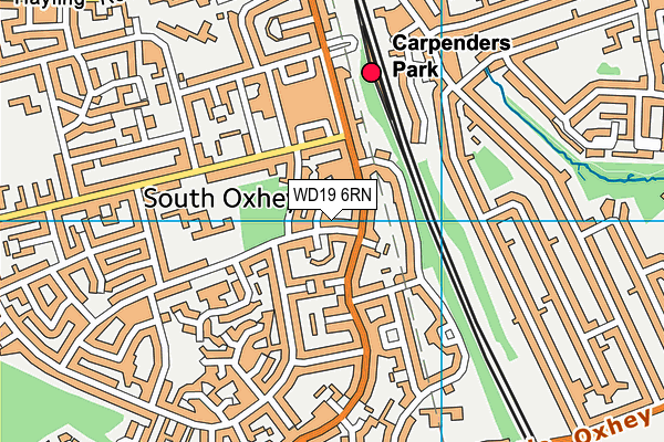 WD19 6RN map - OS VectorMap District (Ordnance Survey)