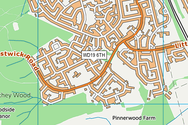 WD19 6TH map - OS VectorMap District (Ordnance Survey)