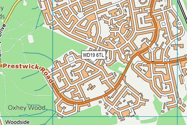 WD19 6TL map - OS VectorMap District (Ordnance Survey)