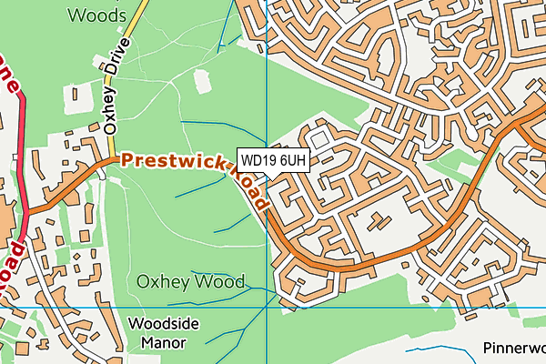 WD19 6UH map - OS VectorMap District (Ordnance Survey)
