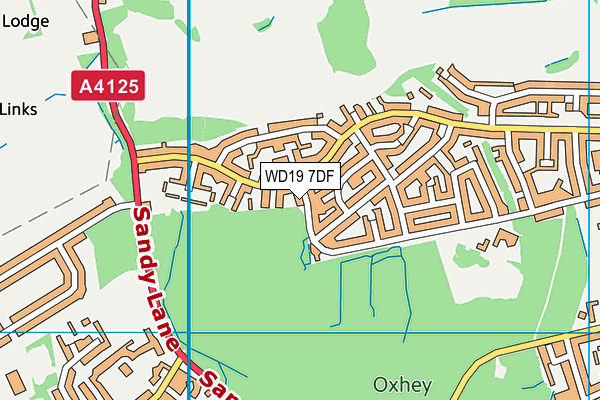 WD19 7DF map - OS VectorMap District (Ordnance Survey)
