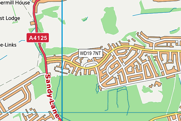 WD19 7NT map - OS VectorMap District (Ordnance Survey)