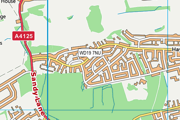 WD19 7NU map - OS VectorMap District (Ordnance Survey)