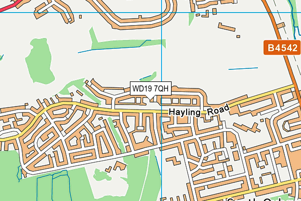 WD19 7QH map - OS VectorMap District (Ordnance Survey)