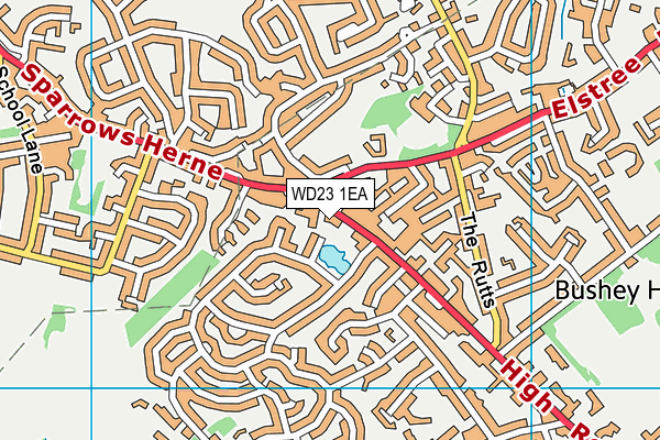 WD23 1EA map - OS VectorMap District (Ordnance Survey)