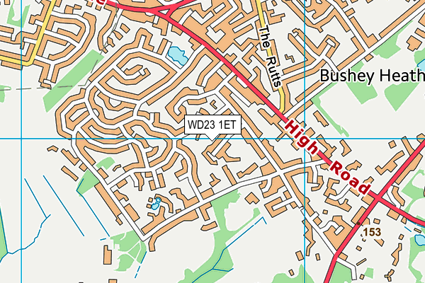 WD23 1ET map - OS VectorMap District (Ordnance Survey)