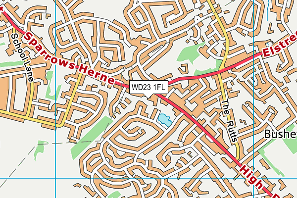 WD23 1FL map - OS VectorMap District (Ordnance Survey)