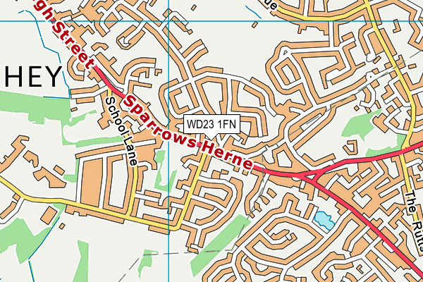 WD23 1FN map - OS VectorMap District (Ordnance Survey)