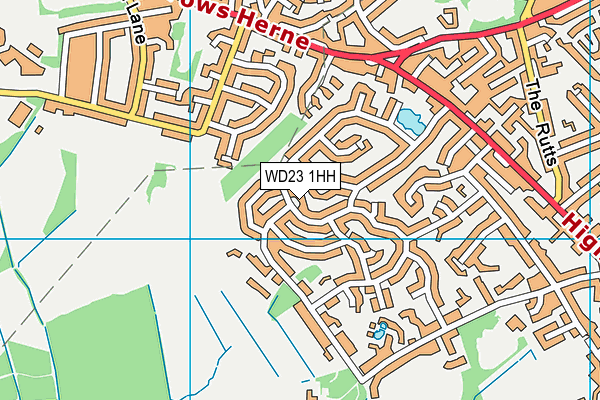 WD23 1HH map - OS VectorMap District (Ordnance Survey)