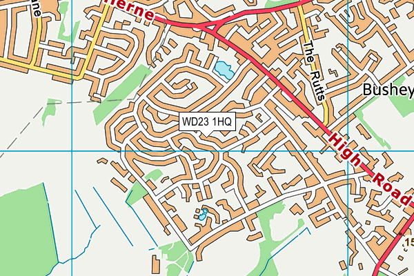 WD23 1HQ map - OS VectorMap District (Ordnance Survey)
