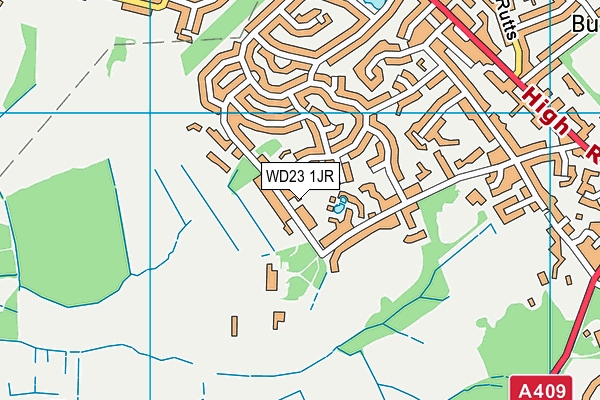 WD23 1JR map - OS VectorMap District (Ordnance Survey)