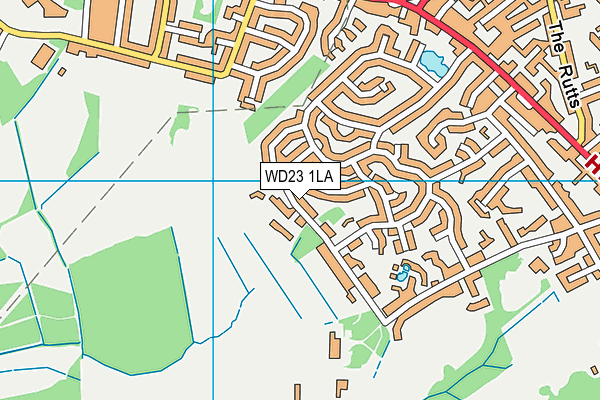 WD23 1LA map - OS VectorMap District (Ordnance Survey)