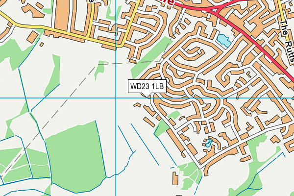WD23 1LB map - OS VectorMap District (Ordnance Survey)