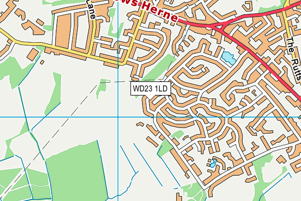 WD23 1LD map - OS VectorMap District (Ordnance Survey)