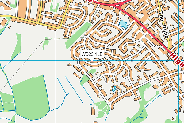 WD23 1LE map - OS VectorMap District (Ordnance Survey)