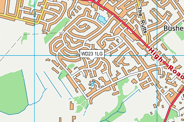 WD23 1LG map - OS VectorMap District (Ordnance Survey)