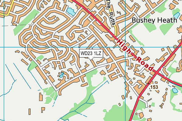 WD23 1LZ map - OS VectorMap District (Ordnance Survey)