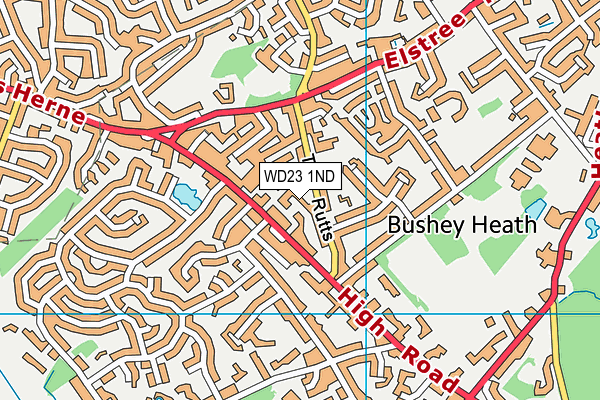 WD23 1ND map - OS VectorMap District (Ordnance Survey)