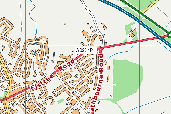 WD23 1PH map - OS VectorMap District (Ordnance Survey)