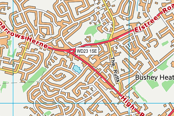 WD23 1SE map - OS VectorMap District (Ordnance Survey)