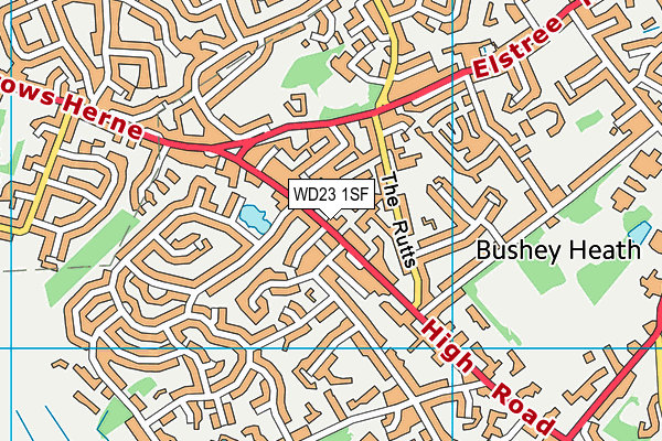 WD23 1SF map - OS VectorMap District (Ordnance Survey)