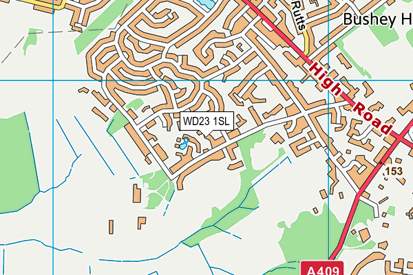 WD23 1SL map - OS VectorMap District (Ordnance Survey)