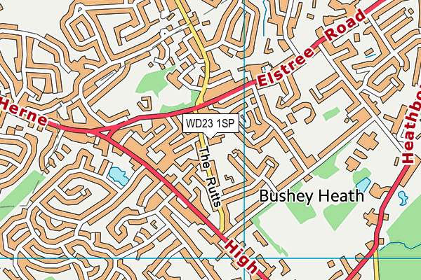 Bushey Heath Primary School map (WD23 1SP) - OS VectorMap District (Ordnance Survey)