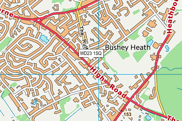 WD23 1SQ map - OS VectorMap District (Ordnance Survey)