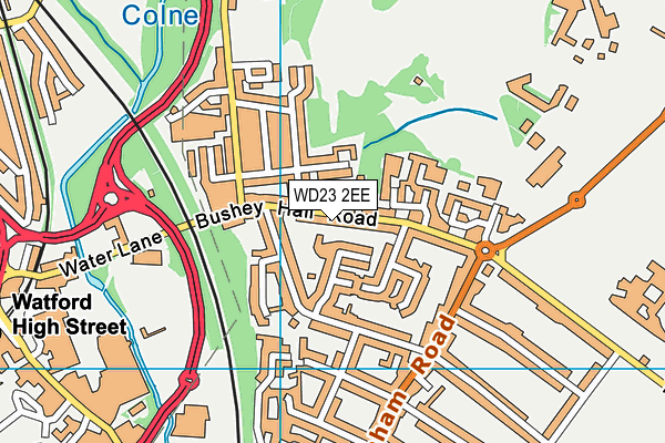 WD23 2EE map - OS VectorMap District (Ordnance Survey)