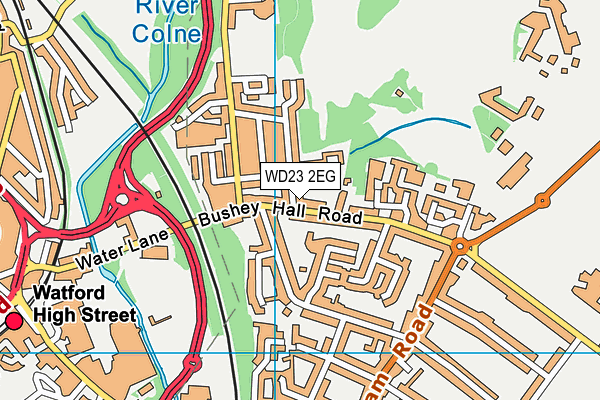 WD23 2EG map - OS VectorMap District (Ordnance Survey)