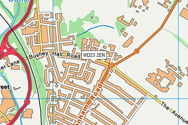 WD23 2EN map - OS VectorMap District (Ordnance Survey)